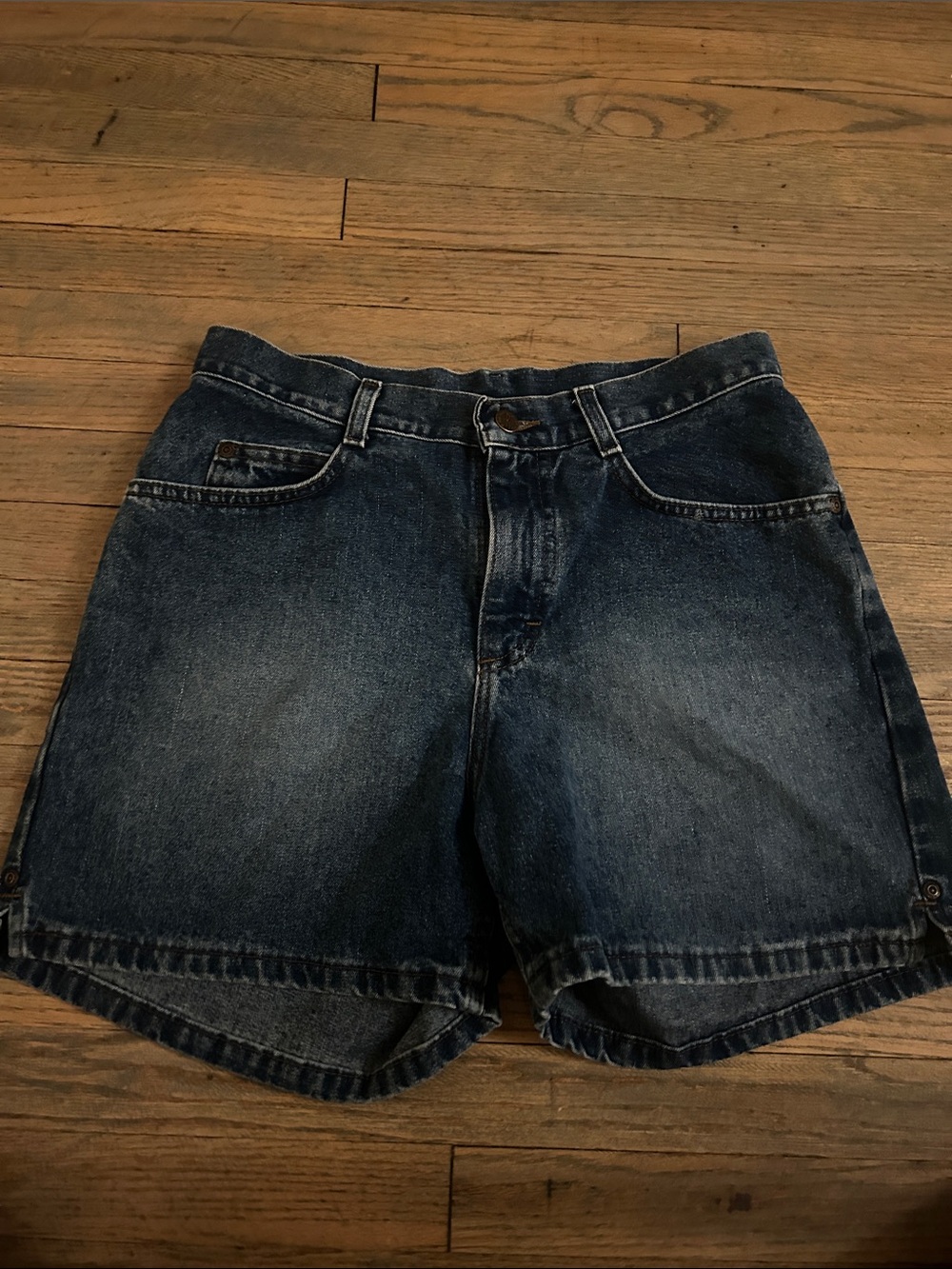 Dark Blue Denim Shorts